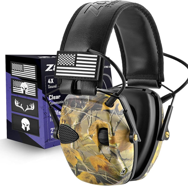 Zohan Electronic Shooting Earmuffs, Hearing Protection Shooters, NRR 23dB Noise Reduction Gun Range Ear Protection Headphones - Image 1